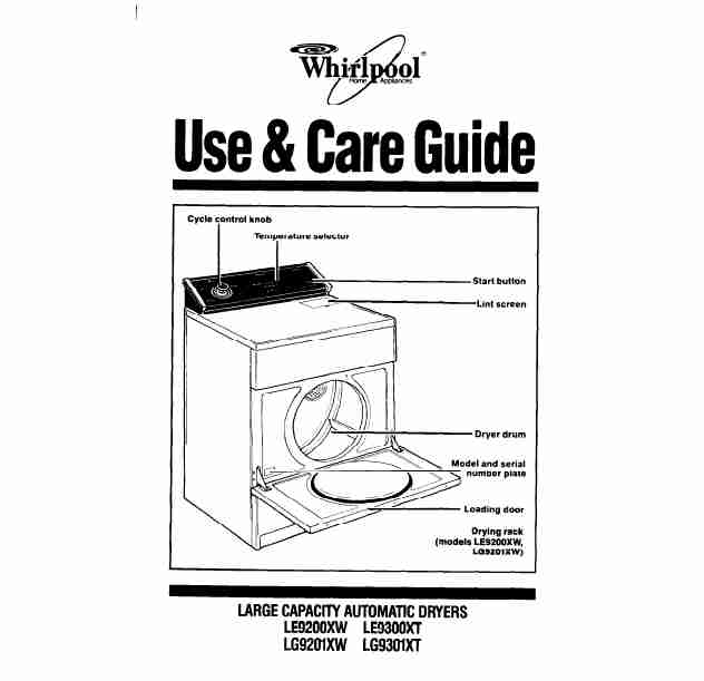 Whirlpool Clothes Dryer LG92UlXW-page_pdf